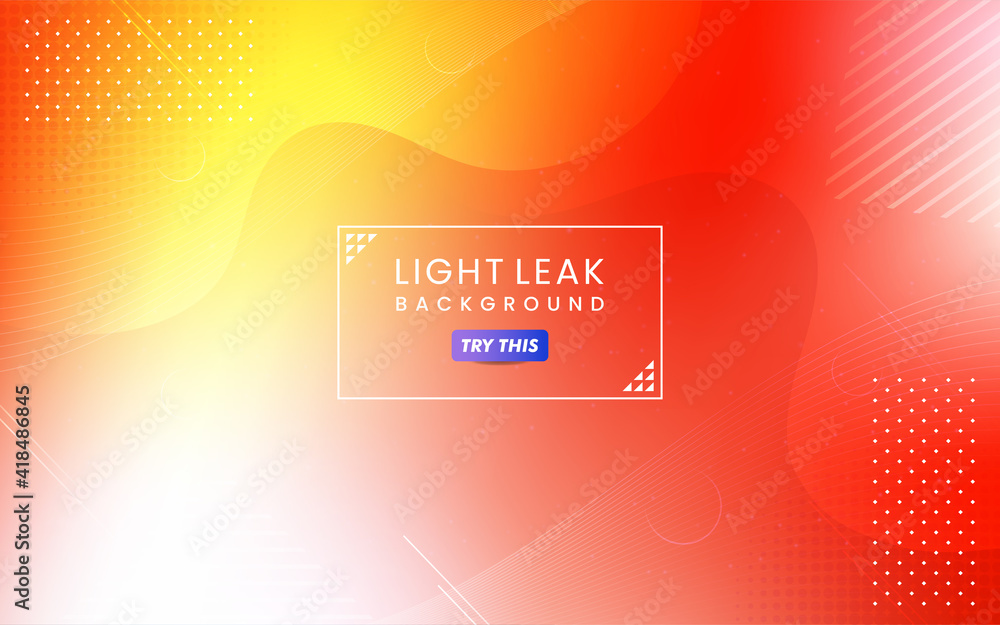 Poster abstract colorful light leak background. modern dynamic background usable for greeting card, banner,
