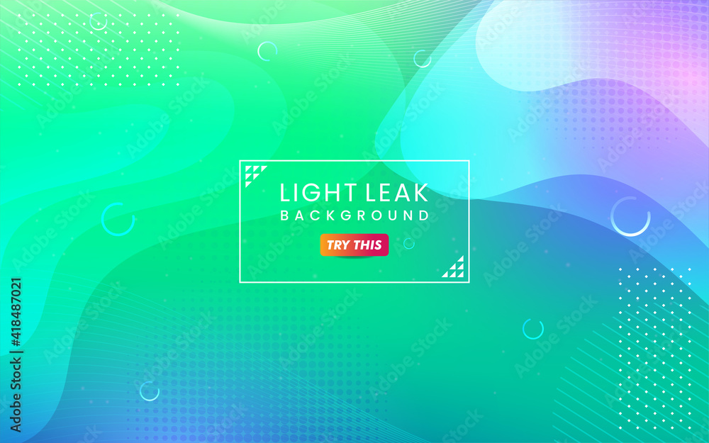 Poster abstract colorful light leak background. modern dynamic background usable for greeting card, banner,