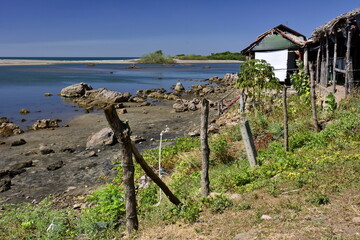 Paisajes de las playas del pequeño pueblo de Las Peñitas, en las costas del océano Pacífico, en el noroeste de Nicaragua