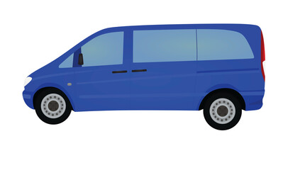 Van. side view. vector illustration