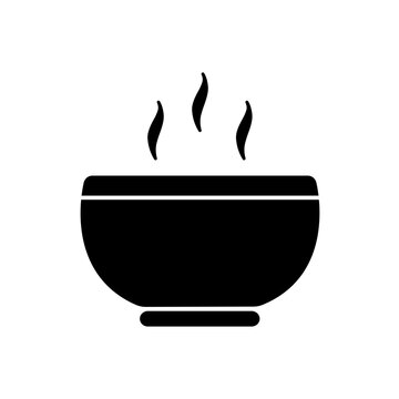 Soup meal vector icon, hot food symbol
