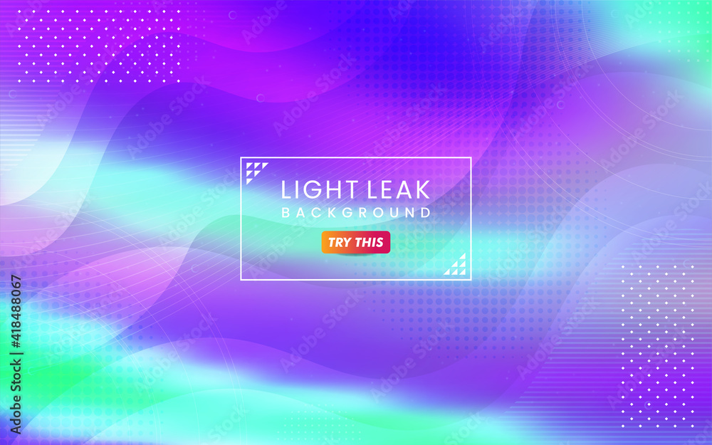 Poster abstract colorful light leak background. modern dynamic background usable for greeting card, banner,