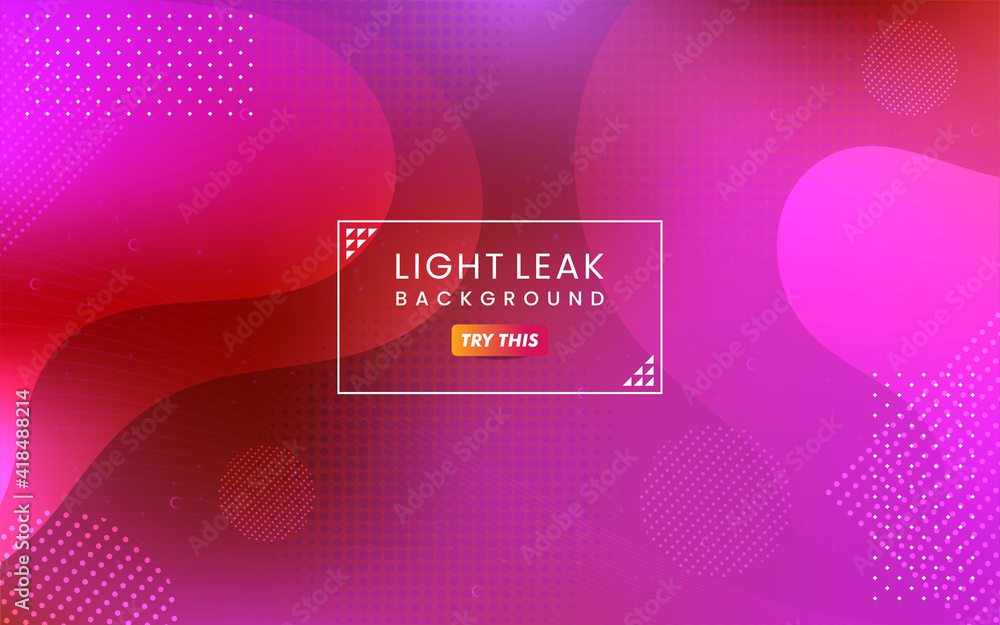 Poster abstract colorful light leak background. modern dynamic background usable for greeting card, banner,