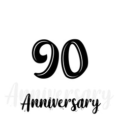 90 Years Anniversary Celebration Vector Template Design Illustration