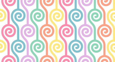 Colourful shapes abstract seamless pattern