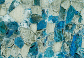Old wall blue gray