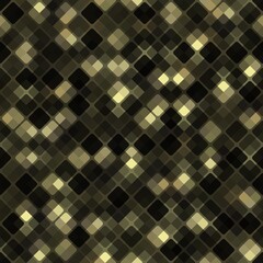 Vector patchwork background with brown khaki and olive tiles geometric ornament