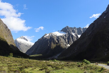 Mountain Views in Milford Sound New Zealand