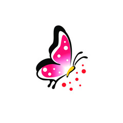 Beautiful and colorful Butterfly Logo Template Vector icon design
