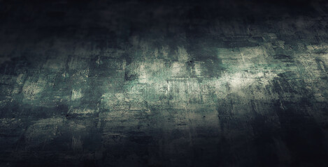 Abstract dark grunge concrete texture background in close up perspective, 3D illustration