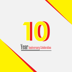 Fototapeta premium 100 Years Anniversary Celebration Yellow Color Vector Template Design Illustration