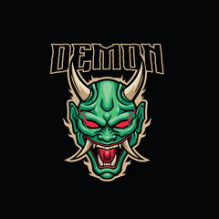 Obraz premium Demon Mascot logo Template