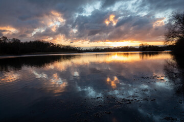 Sunset in England,Branston Water Park 2021