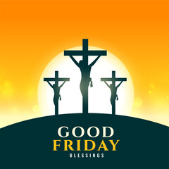 good friday background with jesus crucifixion scene