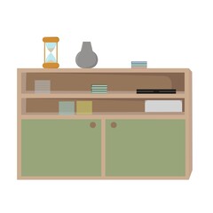 Office cabinet for papers and documents. The interior of the office and the room.