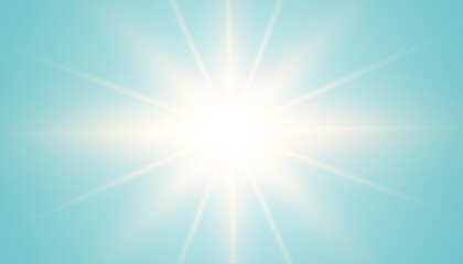 Obraz premium Blue background with lens flare effect at center