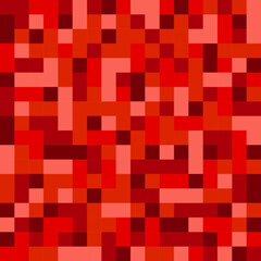 Red Pixels Pattern. 8BIT Pixels Pattern. Vector Red Pixels Pattern.