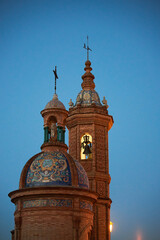 Obraz premium Chapel of the Virgin of Carmén by Anibal Gonzalez in the city of Seville, Andalusia, Spain, Europe