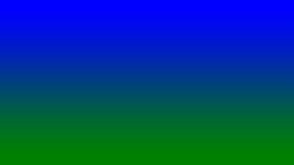 Abstract combination of vivid blue and deep green solid color linear gradient background on the horizontal frame