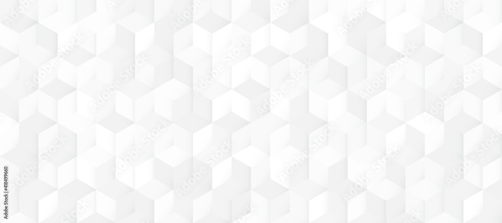 Canvas Prints abstract seamless white and grey square 3d pattern background. modern geometric texture design. vect