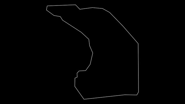 Agana Heights Guam village map outline animation