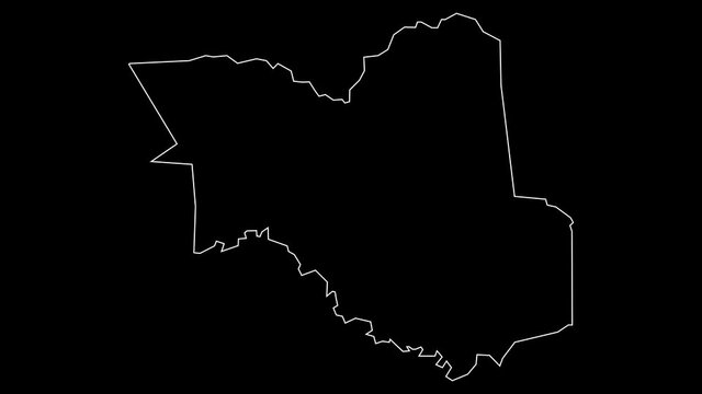 Chalan Pago - Ordot Guam village map outline animation