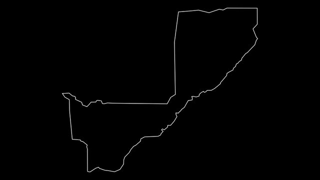 Mangilao Guam village map outline animation
