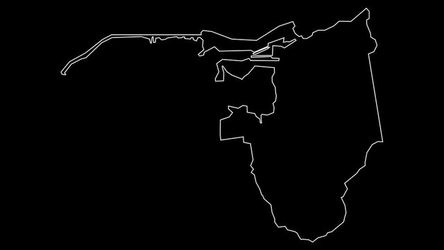 Piti Guam village map outline animation