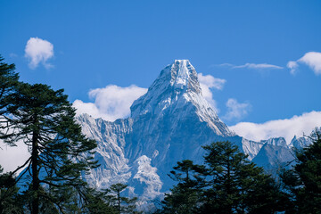 views of Ama Dablam on the way to Everest Base Camp