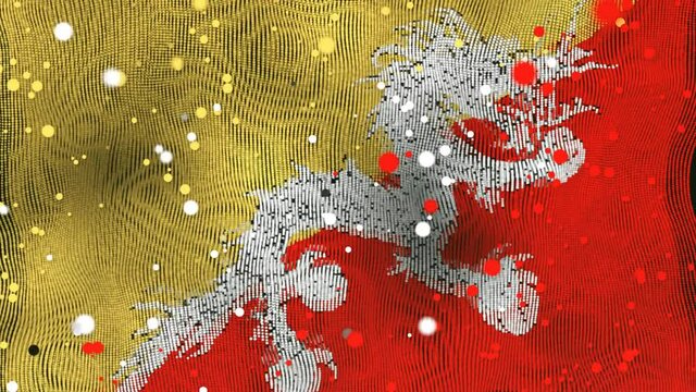 Amazing particle animation of the Bhutan Flag