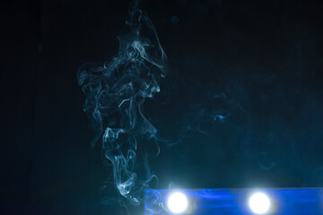 Light and smoke in studio