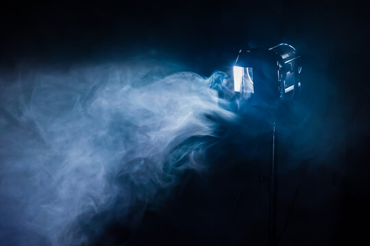 Light and smoke in studio