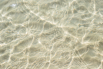 Fototapeta na wymiar transparent sea surface on a cloudy day. Background. Top view.