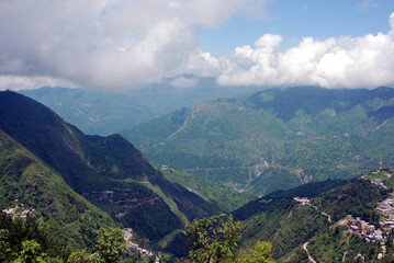 Fototapeta na wymiar view from the top of mountain