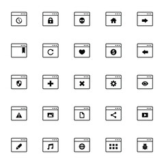 Website user interface icons vector graphic illustration - Set 2