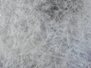top view of crust of ice. ice crystal formation at beach.