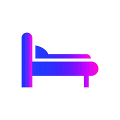 Bed icon. single bed, double bed icon with vector shape and illustration.