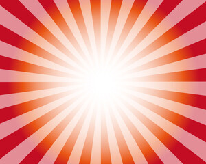  背景素材　中央の集中線（赤色）