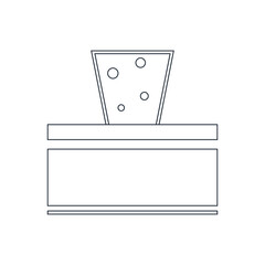 Tissue box icon, face tissue icon with vector illustration