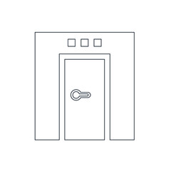 Door icon. door closed icon. hotel room, house door icon with vector illustration and flat shape