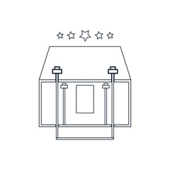 Hotel icon. Five star hotel, rest house, resort icon.