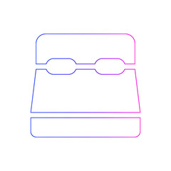 Bed icon. single bed, double bed icon with vector shape and illustration.