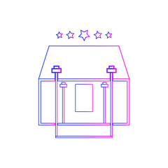 Hotel icon. Five star hotel, rest house, resort icon.