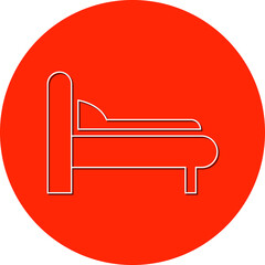 Bed icon. single bed, double bed icon with vector shape and illustration.
