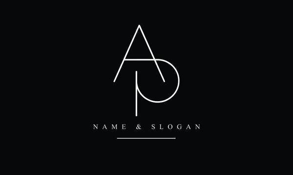 PA, AP, P, A abstract letters logo monogram