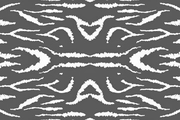 Seamless Zebra Stripes. Fashion Safari Texture. Watercolor Jungle Print. White Camouflage Wallpaper. Gray Zebra Repeat. Abstract Animal Design. Watercolor Zoo Skin. Seamless Zebra Pattern.