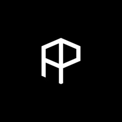 AP initial letter logo template vector