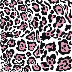 Fototapeta premium Leopard spots fur texture design. African animal fur background. Spotted ornament. Vintage style. Good for wrapping, banner, fashion, textile and fabric.