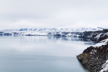 Oskjuvatn lake at Askja, central Iceland landmark