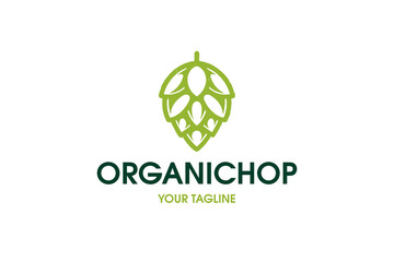 Organic Beer Hop Logo Template